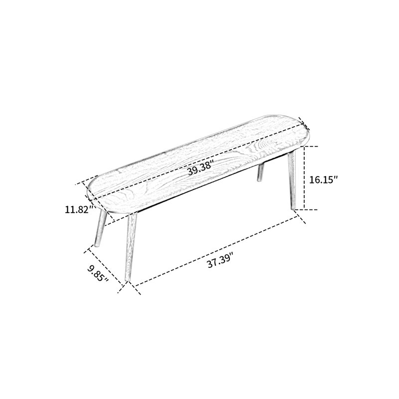 Oliver Solid Wood Bench Wayfair